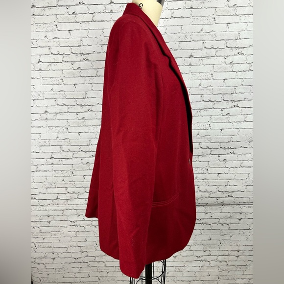 SAG HARBOR | vintage 100% wool red blazer size 16 - Picture 5 of 13